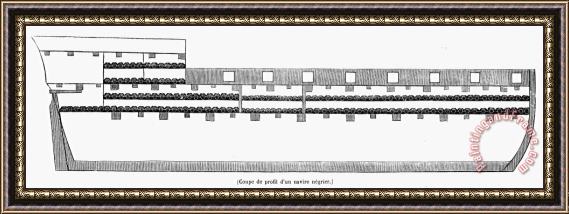 Others Plan Of Slave Ship Framed Painting