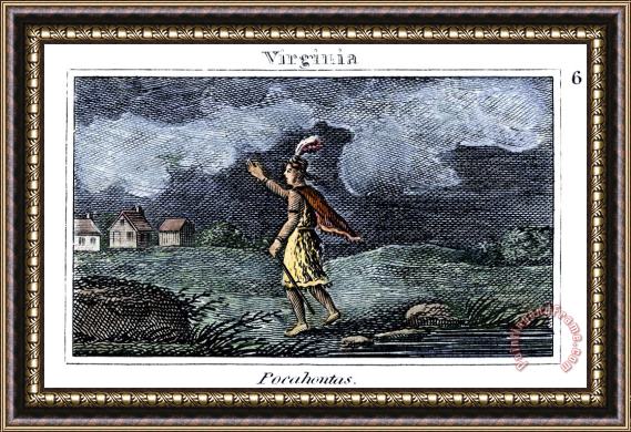 Others Pocahontas (1595-1617) Framed Painting