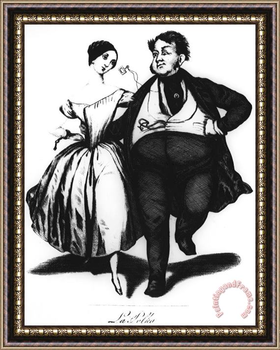 Others Polka Dancers, 1844 Framed Painting