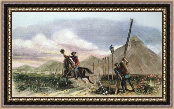 Others Pony Express, 1867 Framed Painting