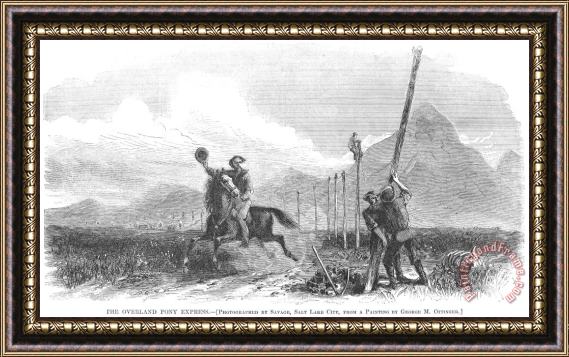 Others Pony Express, 1867 Framed Painting