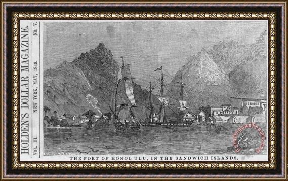 Others Port Of Honolulu, 1849 Framed Painting