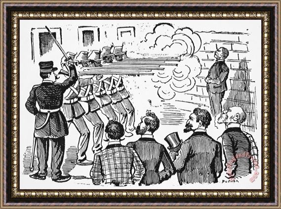 Others Posada: Firing Squad Framed Painting