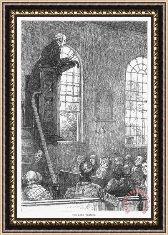 Others PREACHER, 19th CENTURY Framed Painting
