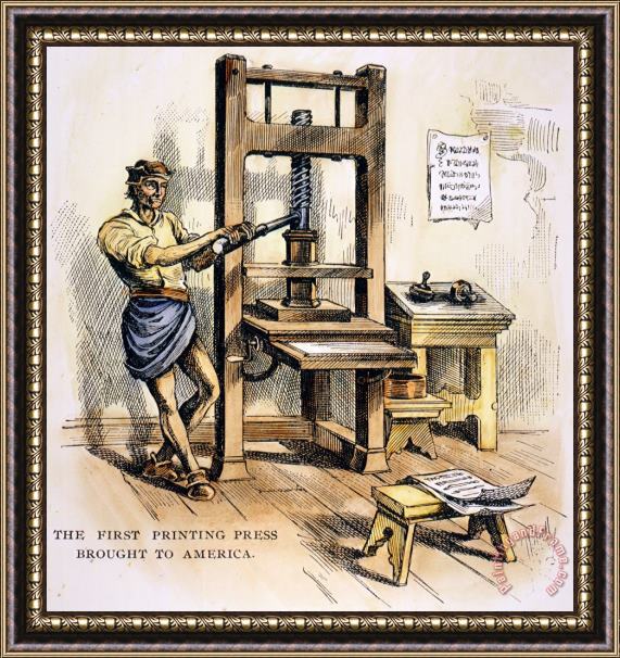 Others Printing Press, 1639 Framed Print