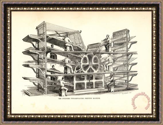 Others Printing Press, 1847 Framed Painting