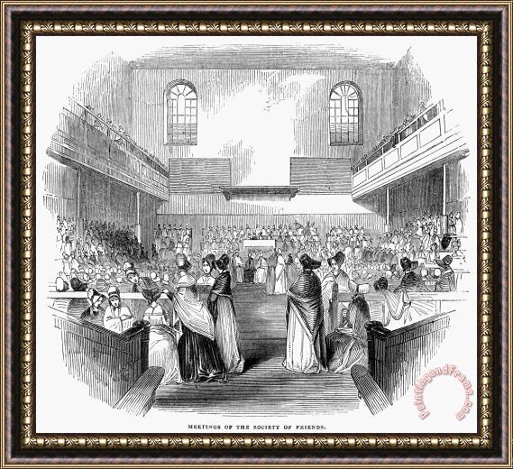 Others Quaker Meeting, 1843 Framed Print