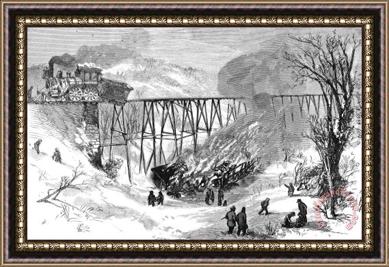 Others Railroad Accident, 1873 Framed Painting