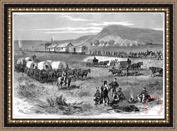 Others Railroad Construction 1875 Framed Print