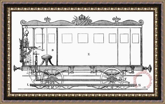 Others Railroad: Telegraph Car Framed Painting