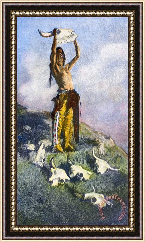 Others Remington: Buffalo, 1892 Framed Painting