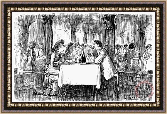 Others RESTAURANT, 19th CENTURY Framed Painting