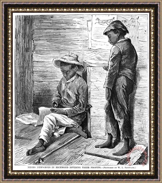 Others Richmond: Newsboys, 1868 Framed Painting
