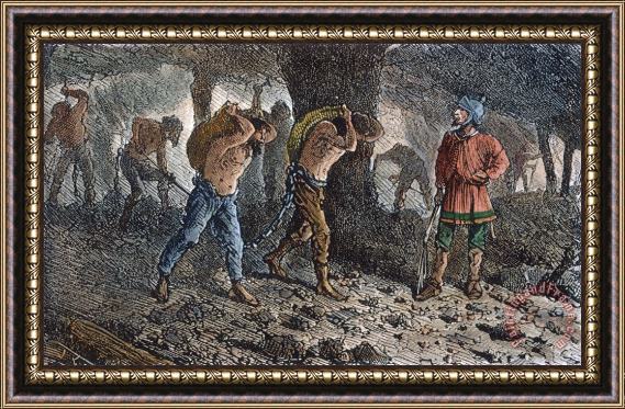 Others Roman Slavery: Coal Mine Framed Painting
