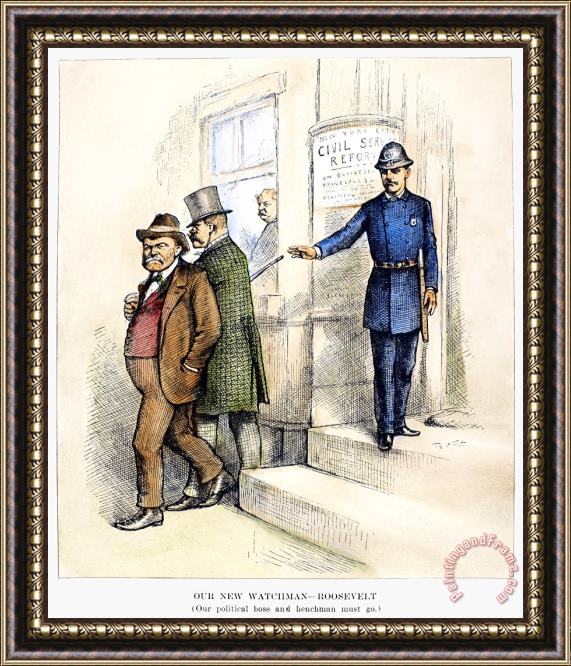 Others Roosevelt Cartoon, 1884 Framed Print