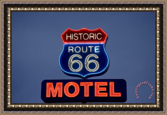Others Route 66 Motel, 2006 Framed Painting