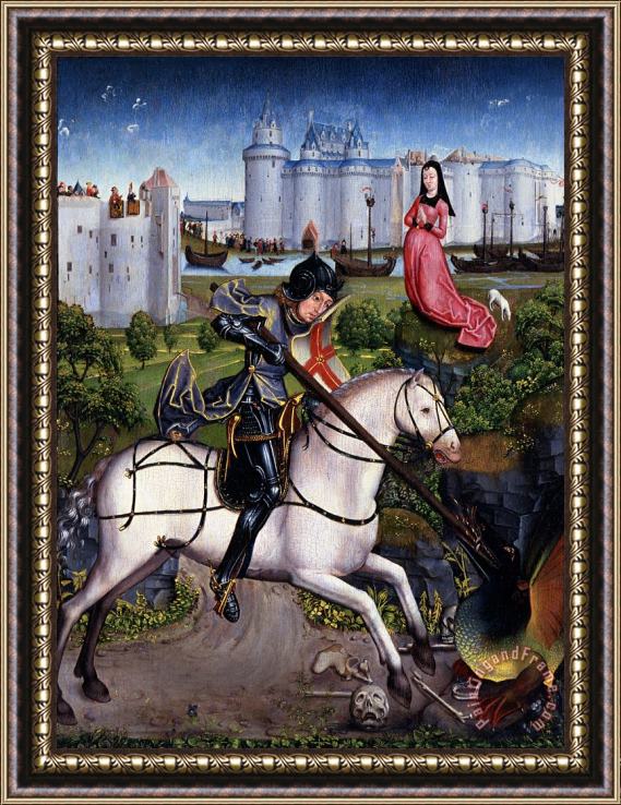 Others Saint George And The Dragon Framed Painting