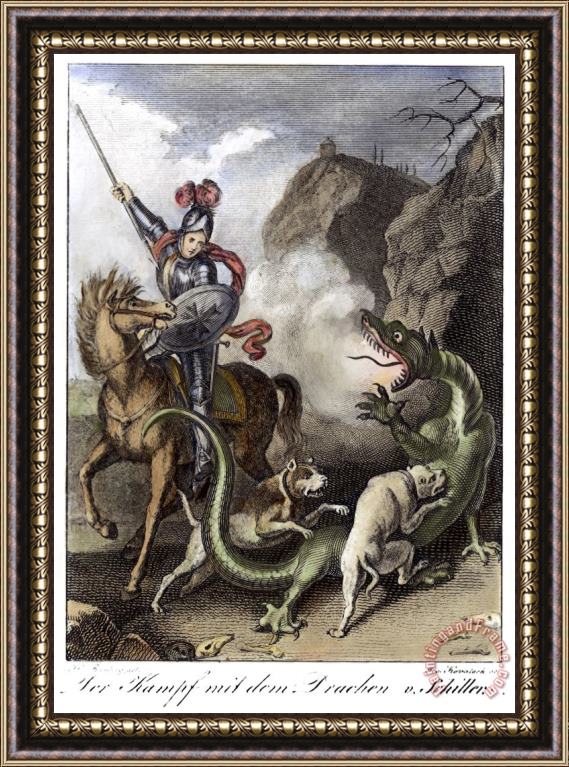 Others Saint George & The Dragon Framed Painting