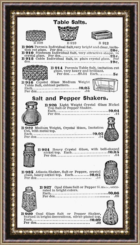 Others Salt Shakers, 1900 Framed Print