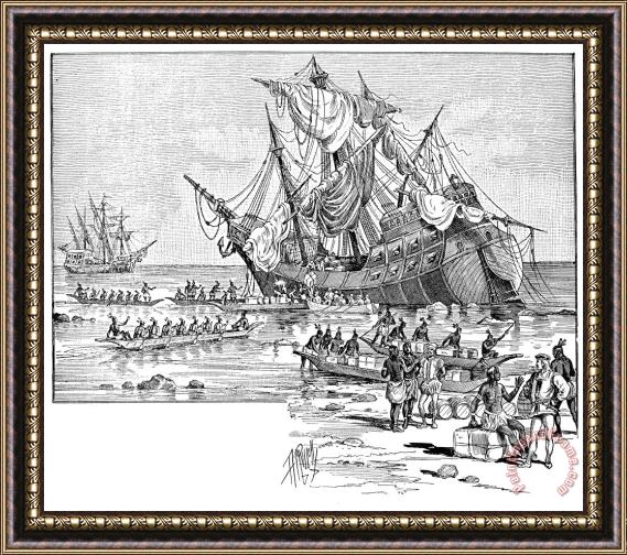 Others Santa Maria: Wreck, 1492 Framed Painting