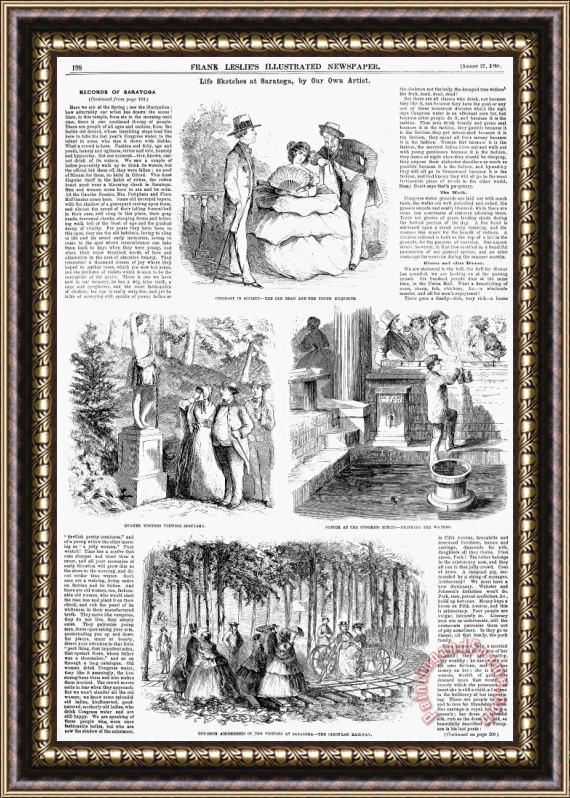 Others Saratoga Springs, 1859 Framed Painting