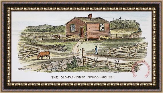 Others SCHOOLHOUSE, 19th CENTURY Framed Painting