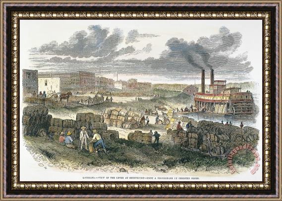Others Shreveport Levee, 1872 Framed Painting