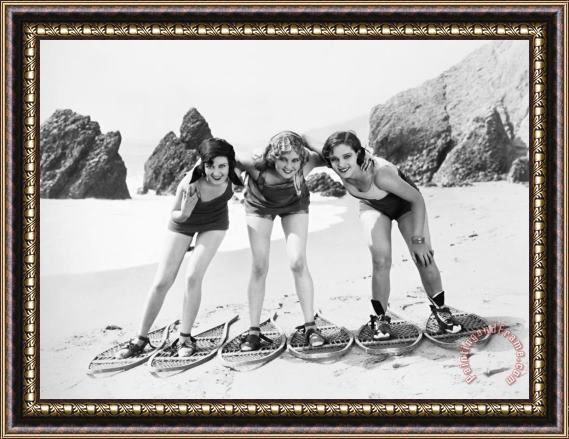 Others Silent Film Still: Beach Framed Painting
