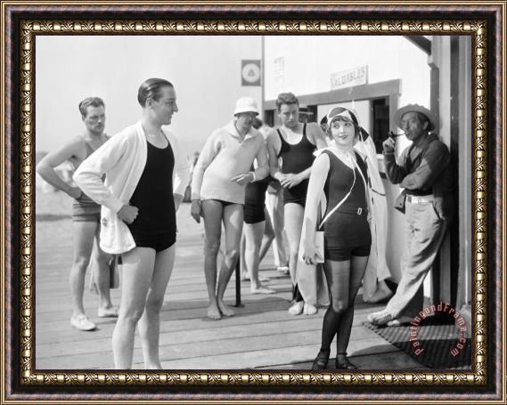 Others Silent Film Still: Beach Framed Painting