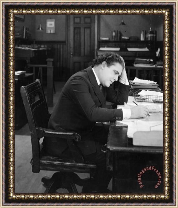 Others Silent Film Still: Office Framed Painting