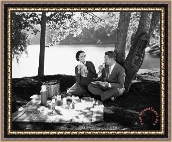 Others Silent Film Still: Picnic Framed Painting