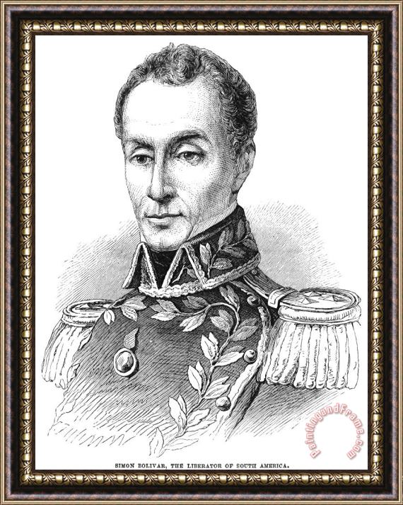 Others Simon Bolivar (1783-1830) Framed Painting