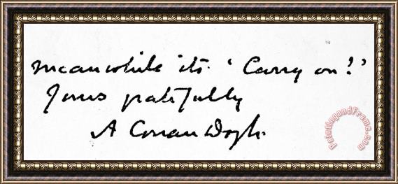 Others Sir Arthur Conan Doyle Framed Painting