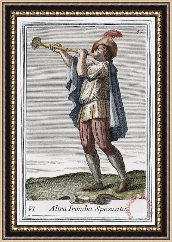 Others Slide Trumpet, 1723 Framed Painting