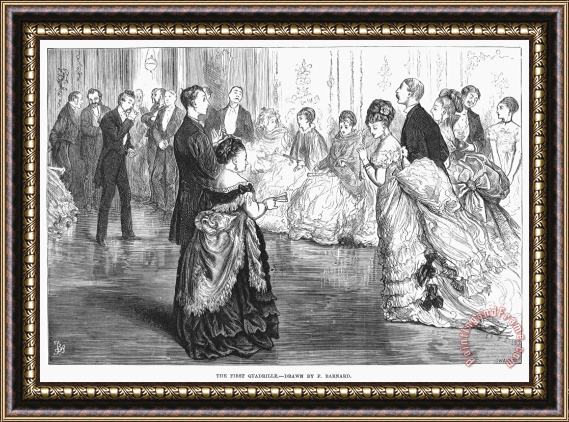 Others Social Dancing. 1873 Framed Print