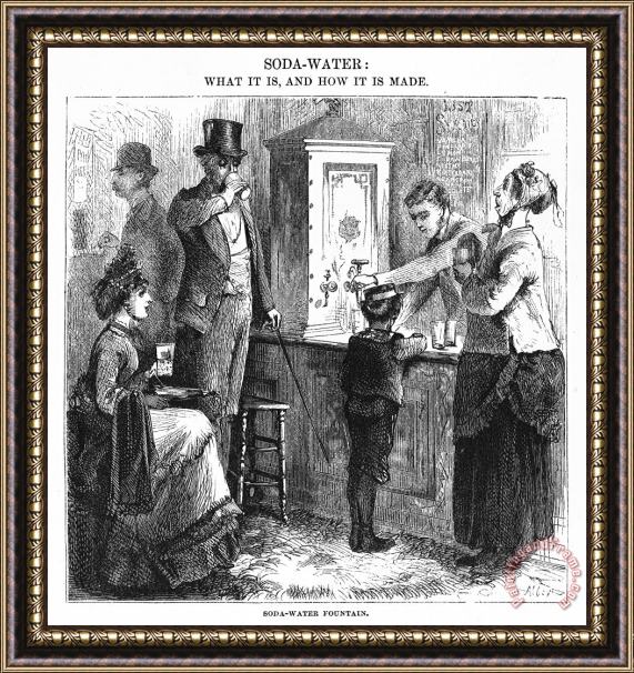 Others Soda-water Fountain, 1872 Framed Painting