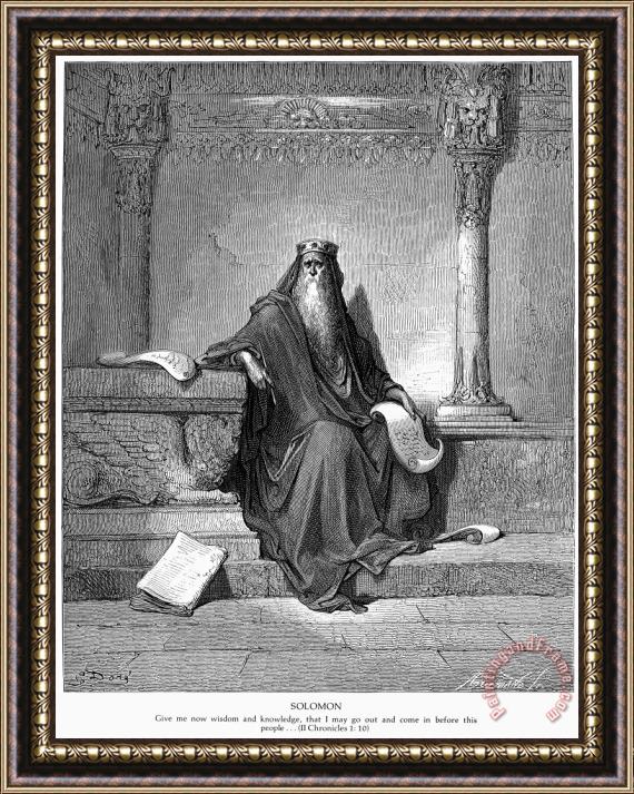 Others Solomon Asking For Wisdom Framed Painting