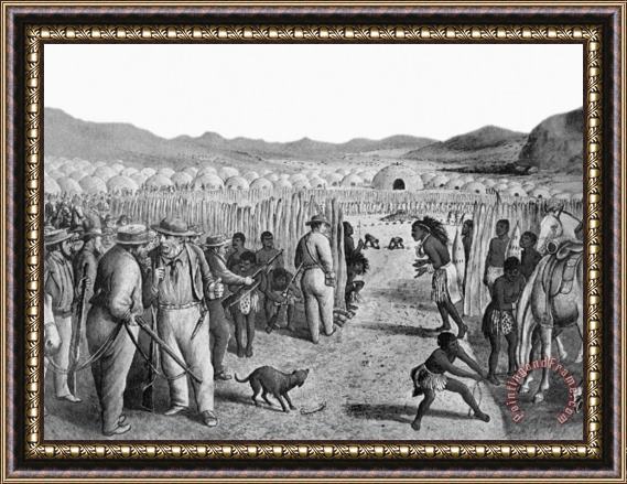Others South Africa: Boers Framed Painting