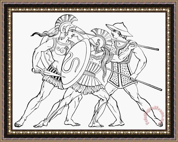 Others Spartan Warriors Framed Painting
