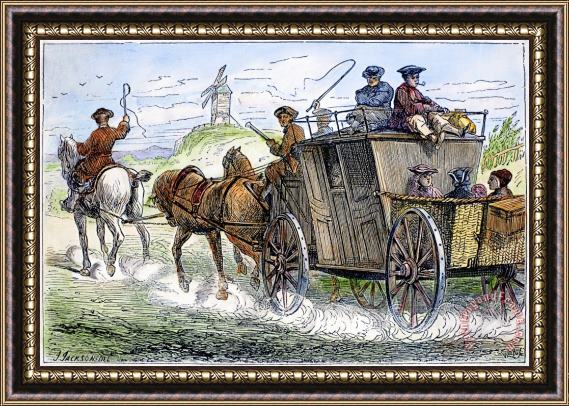 Others STAGECOACH, 18th CENTURY Framed Painting