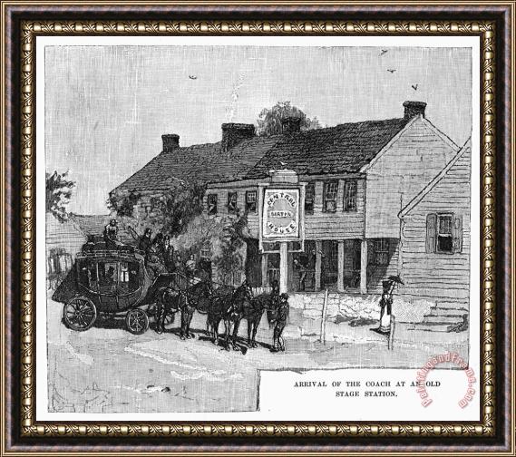 Others STAGECOACH, 19th CENTURY Framed Print