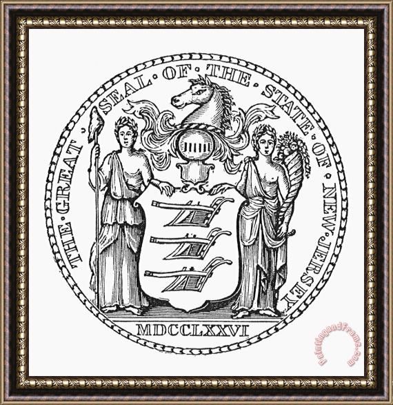 Others State Seal: New Jersey Framed Painting