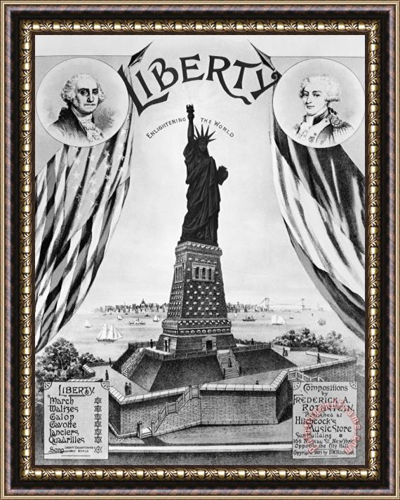 Others Statue Of Liberty, 1885 Framed Painting
