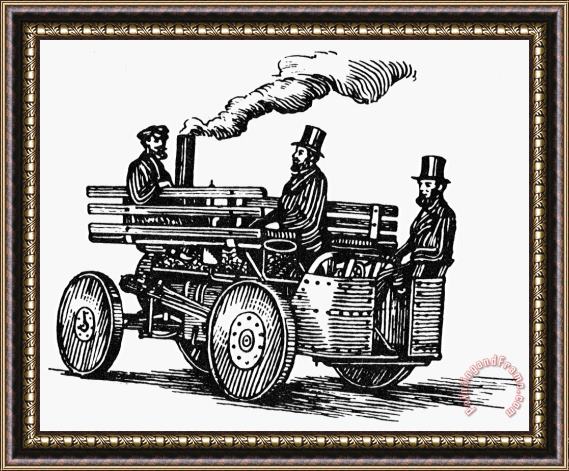 Others Steam Carriage, 1860 Framed Painting