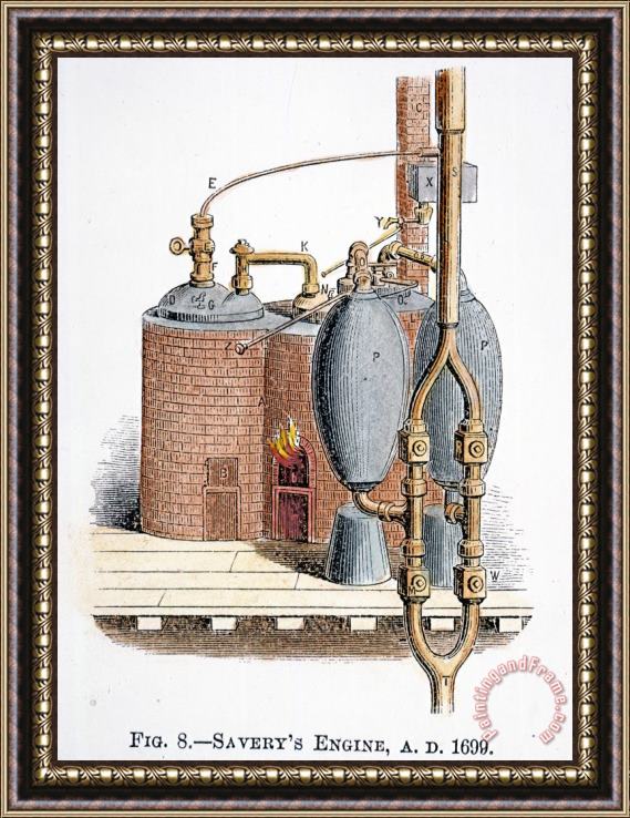 Others Steam Engine, 1698 Framed Painting