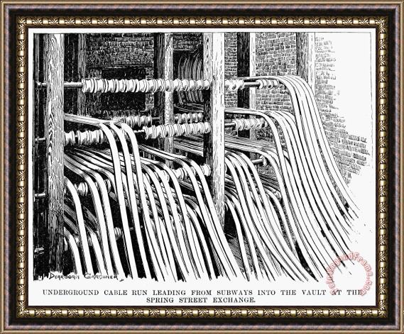 Others Telephone Cables, 1891 Framed Painting