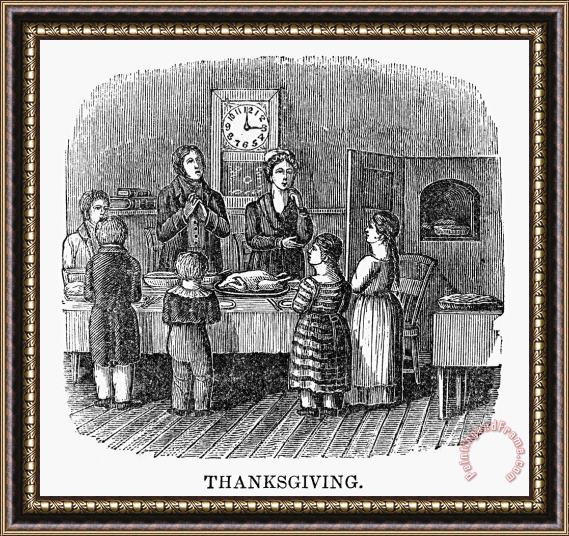 Others Thanksgiving, 1853 Framed Painting