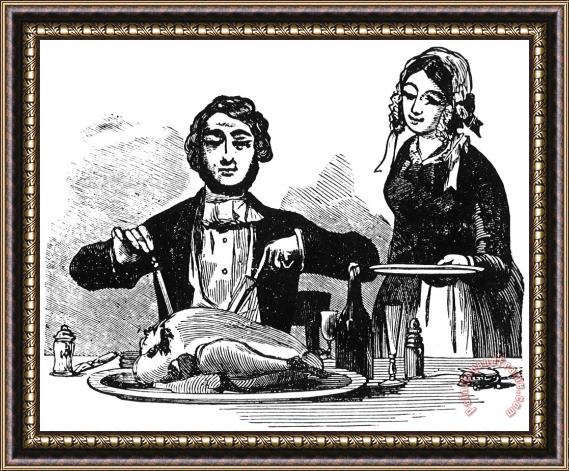 Others THANKSGIVING, 19th CENTURY Framed Print