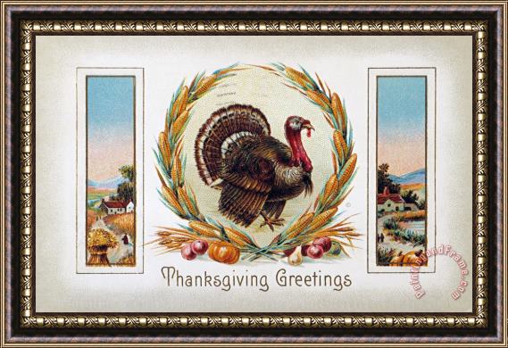 Others Thanksgiving Card, 1910 Framed Painting
