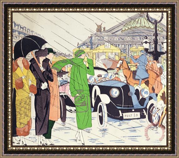 Others The Traffic Problem In Paris Framed Painting